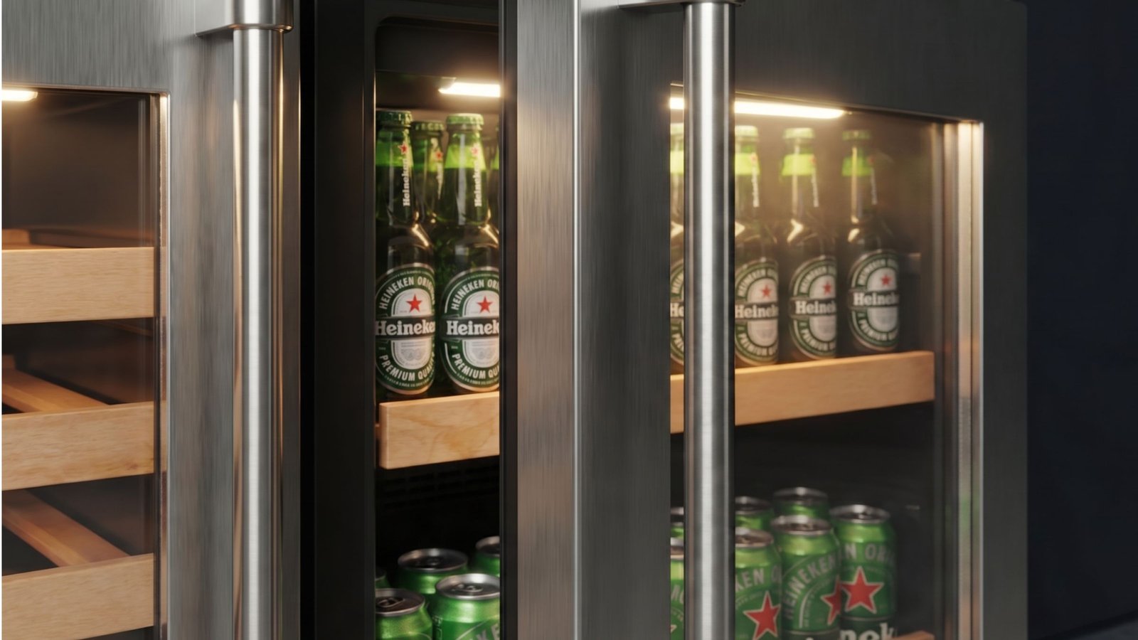 Até 240 latas ou 156 long necks de capacidade